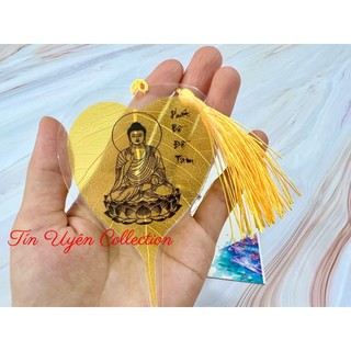 Lá Bồ Đề Tâm Phật cầu bình an may mắn, hàng thủ công loại 1