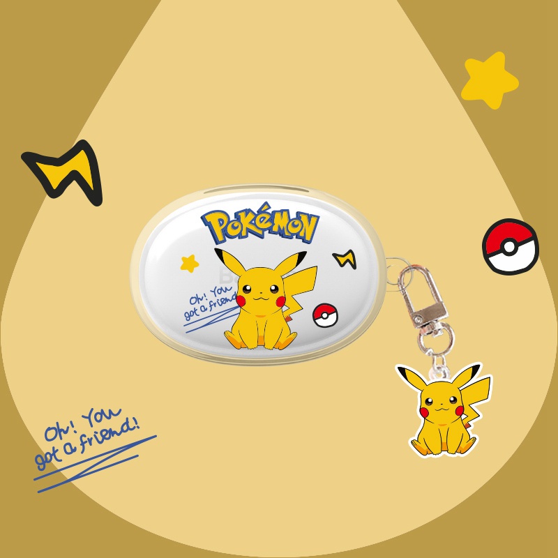 BASEUS Vỏ Bảo Vệ Hộp Sạc Tai Nghe TWS Bowie E2 Bằng TPU Mềm Trong Suốt + Dây Đeo Chống Sốc Đơn Giản