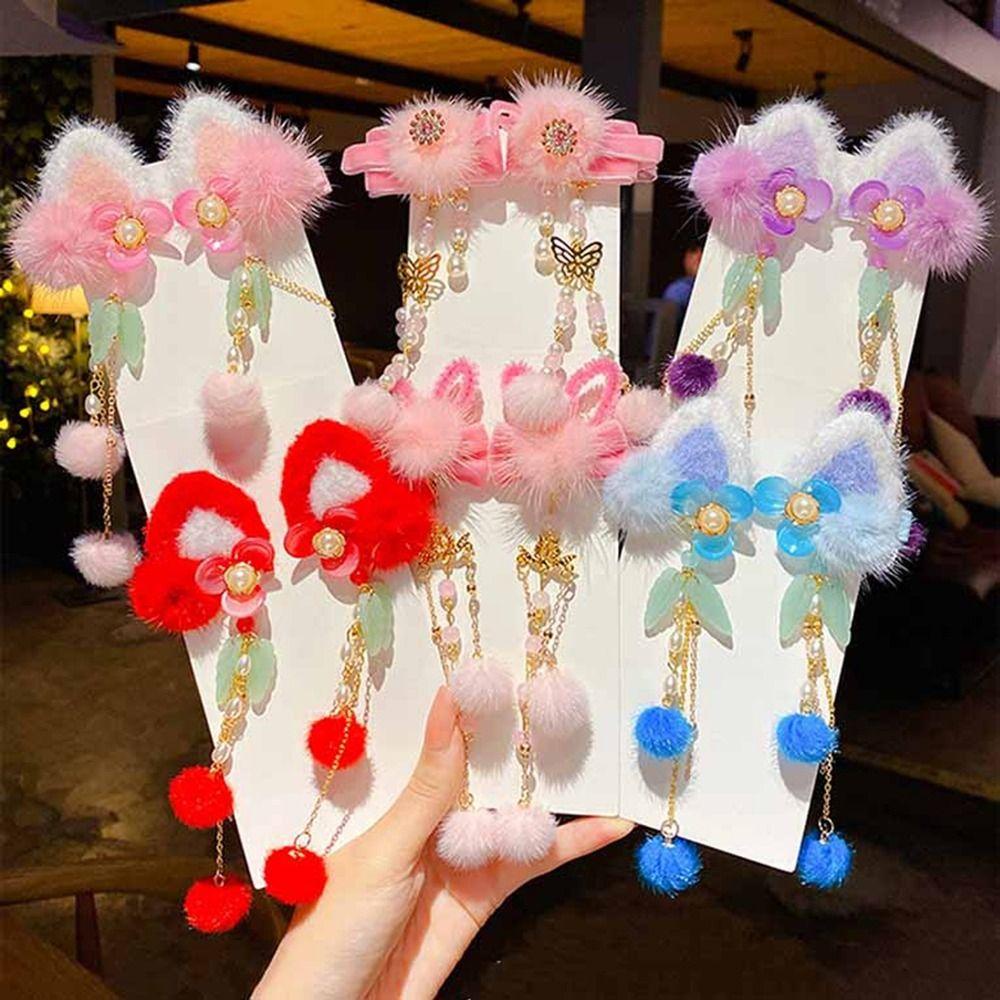 Trâm Cài Tóc Đính Nơ Phối Tua Rua Phong Cách Trung Hoa Cổ Điển Mừng Năm Mới 15H