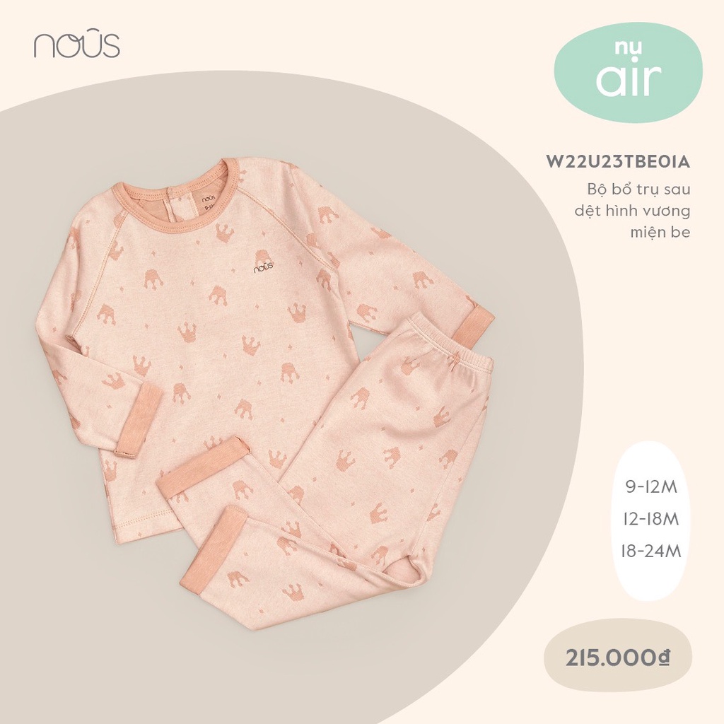 Nous- Bộ dài tay cho bé 6 tháng đến 3 tuổi