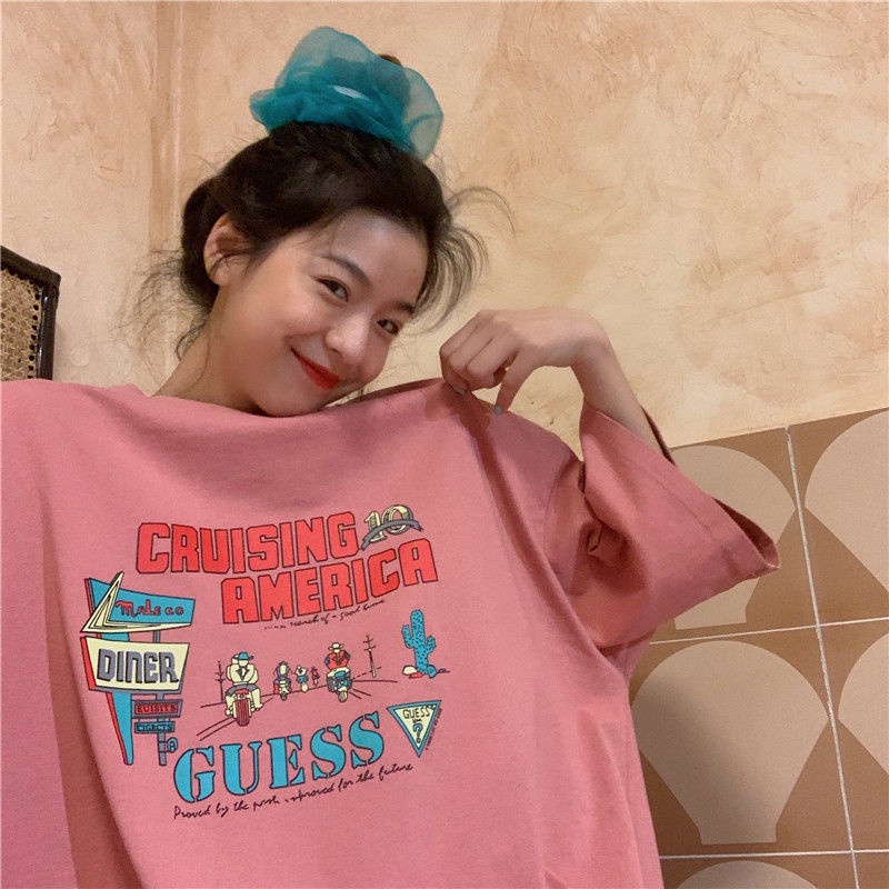 Áo Thun Nữ Tay Lửng Oversize