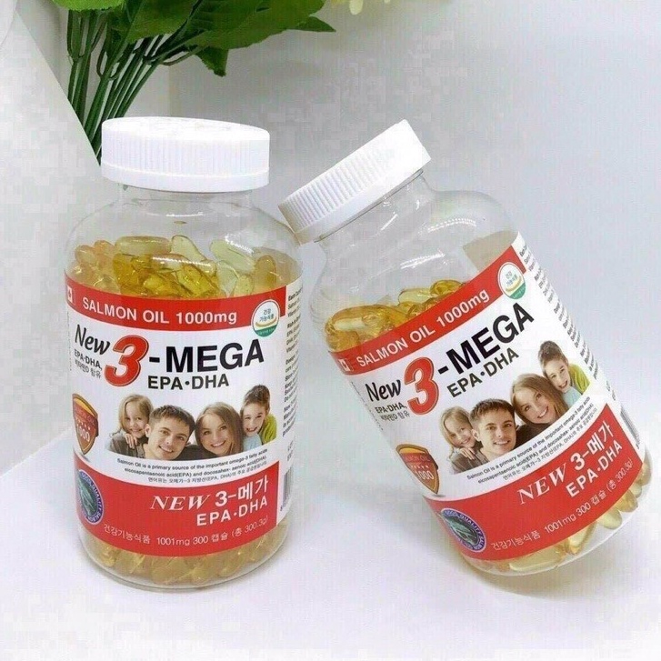 Viên uống dầu cá OMEGA-3 Hàn Quốc. Hộp 300 viên