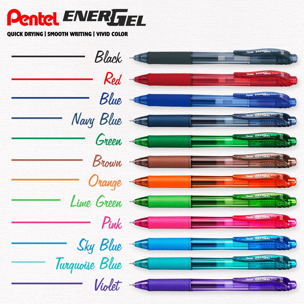 Bút bi gel Pentel Energel X BLN105, 0.5mm