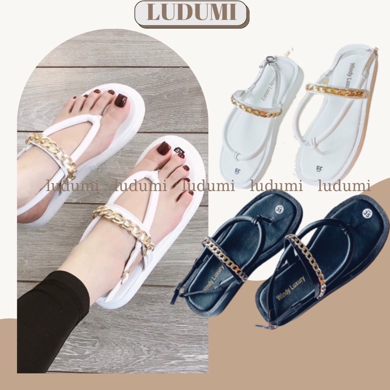 Giày sandal nữ LUDUMI đế cao 3cm - Xăng đan đế bánh mì thời trang hottrend ,phong cách hiện đại