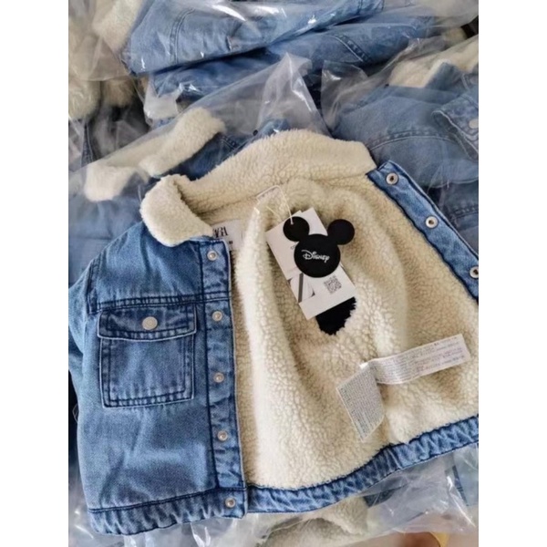 Áo jeans lót lông Za.ra cho bé trai gái