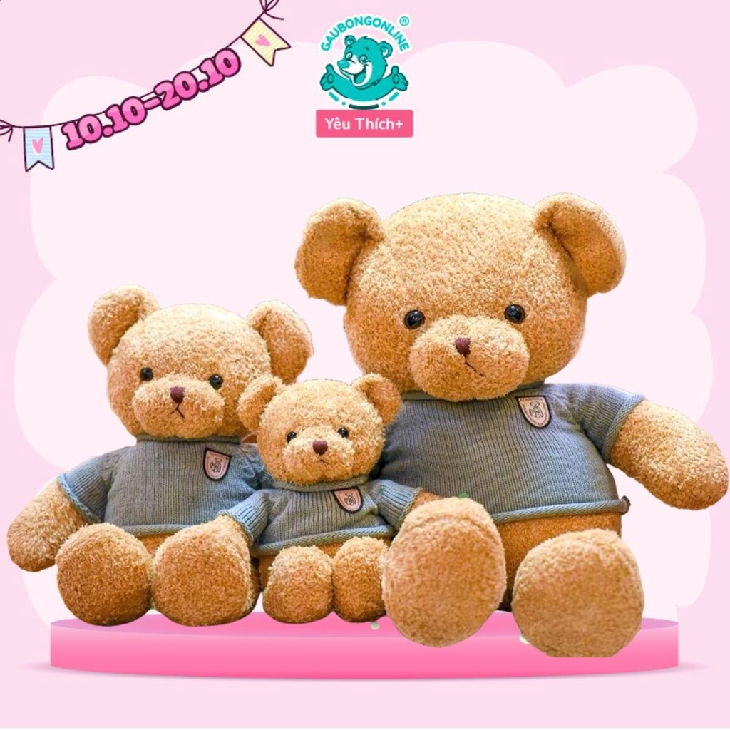 Gấu bông Teddy 70cm Hàng Cao Cấp lông xù - Mẫu Gấu Teddy Head Tales Đẹp dùng làm Quà Tặng.