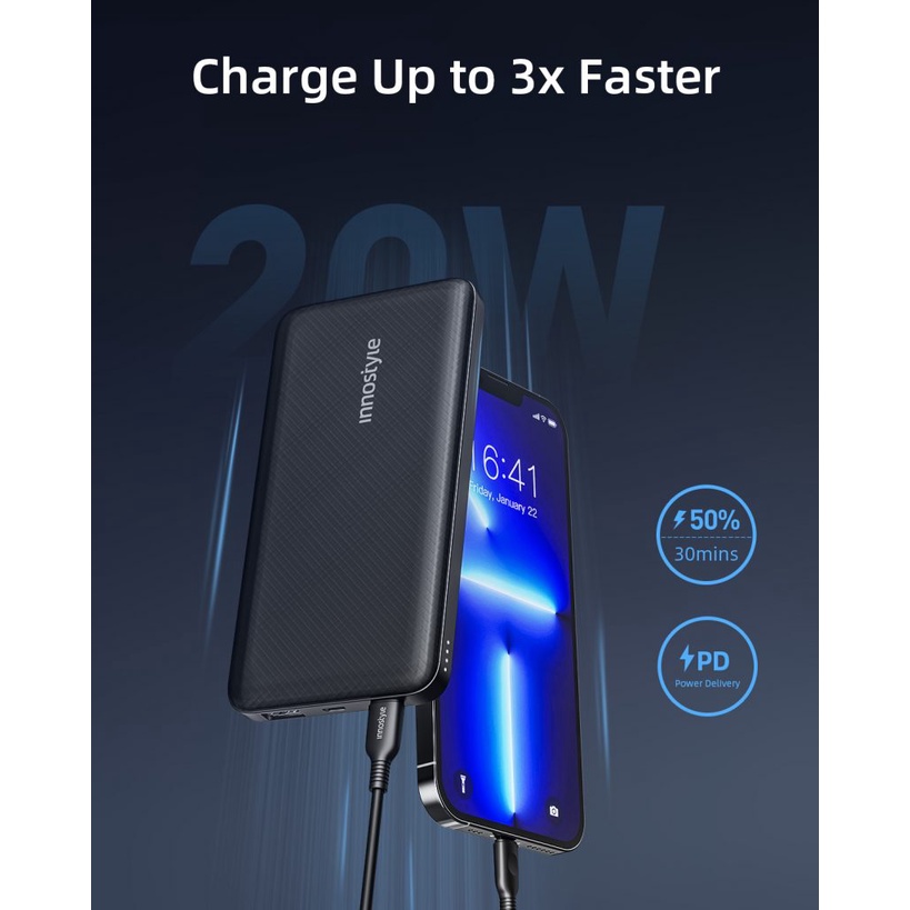 Pin sạc dự phòng INNOSTYLE Powermax 10000mah 20W - hàng chính hãng