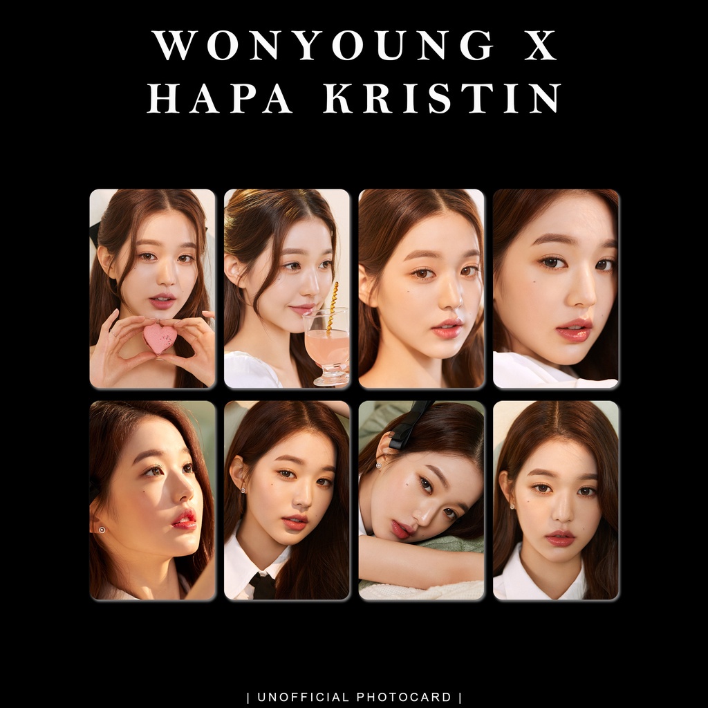 SET 8 CARD IVE WONYOUNG X HAPA KRISTIN