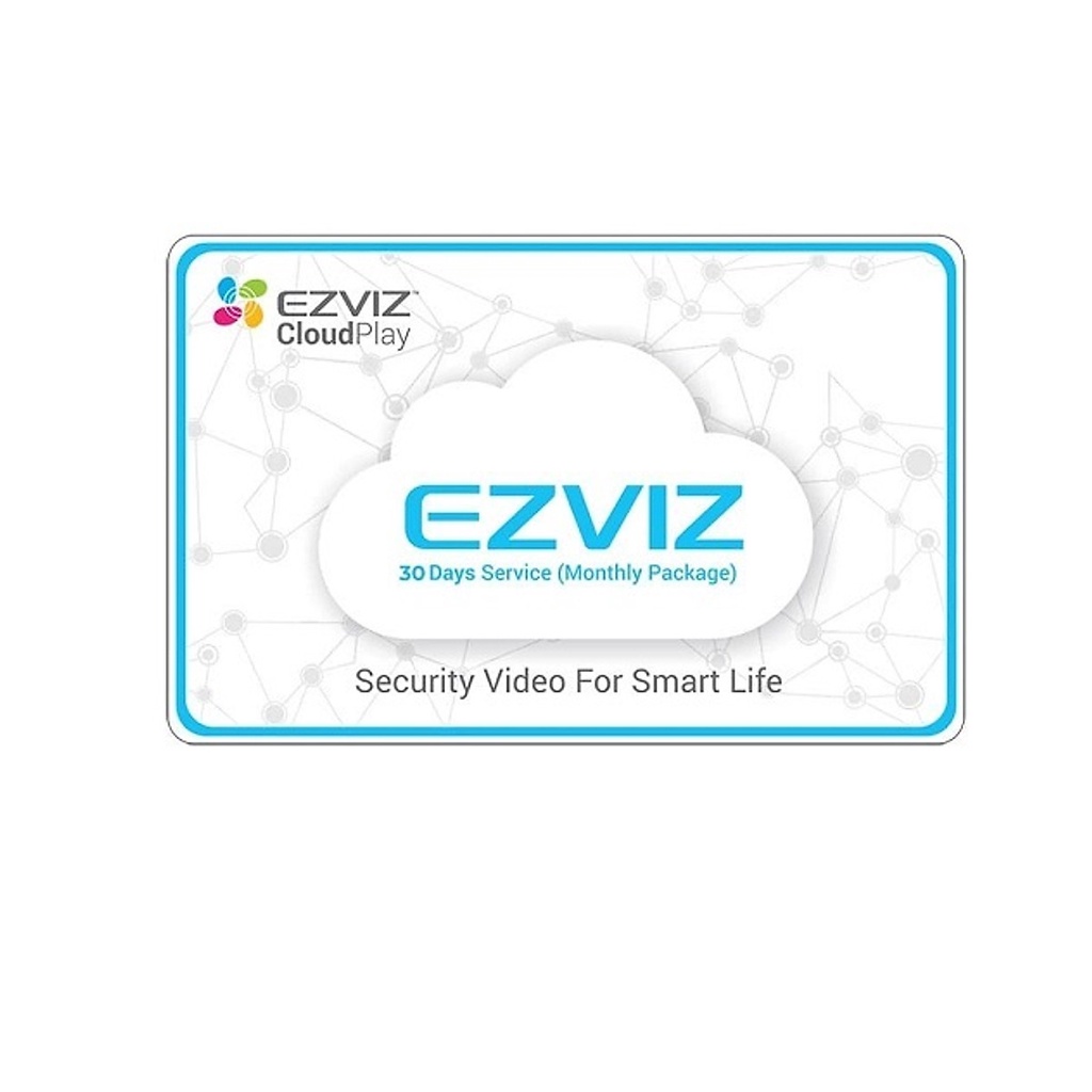Thẻ lưu trữ đám mây Cho camera EZVIZ 7-days Cloud Card (Monthly), dung lượng lưu trữ 7 ngày, Hạn sử dụng 30 ngày