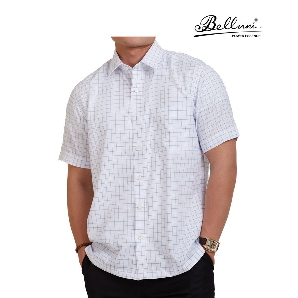 Áo sơ mi nam ngắn tay BELLUNI vải sợi tre mềm mại chống nhăn - ABN.BP.BE.221.W1