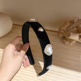 Bờm tóc nhung trái tim hàng cao cấp