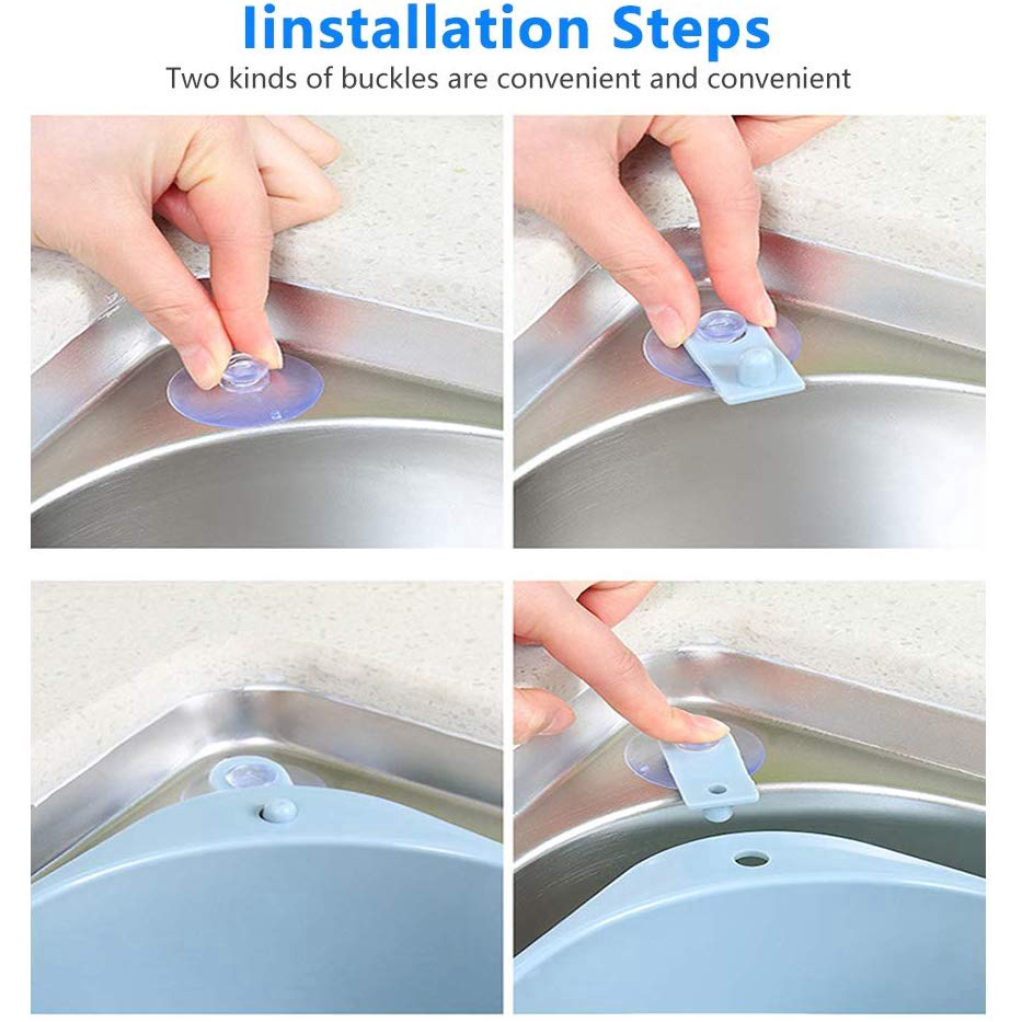 Giỏ Tam Giác Treo Bồn Ráo Nước, Đựng Đồ Rửa Chén Đũa Nhựa Cao Cấp Khay Góc Nhựa Tam Giác Treo Bồn Rửa Bát Lọc Thức Ăn