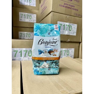 Kẹo socola bonjour vị dừa caramen gói 500g