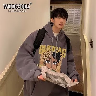 Áo Hoodie Tay Dài Oversize In Chữ Thời Trang Hàn Quốc Chất Lượng Cao