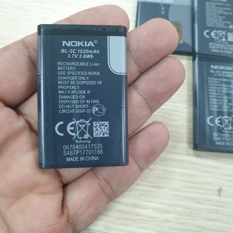 ⚡GIÁ RẺ SỐ 1⚡ Pin zin Nokia BL 5Cdành cho cho nhiều dòng 105, 106, 107, 108, 100, 101, 110, 1200, 1202, 1280