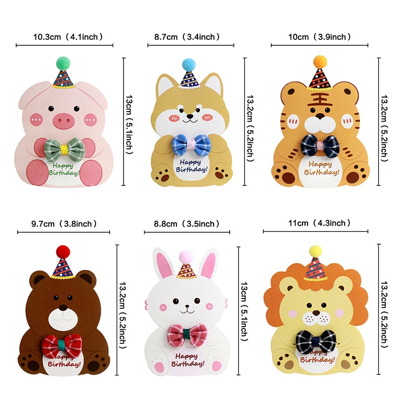 Phụ Kiện Trang Trí Bánh Kem Hình Động Vật Hoạt Hình Dễ Thương