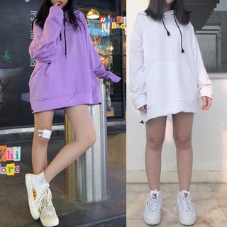 Áo Khoác Hoodie Oversize Dây Rút Lai Dáng Rộng Nam Nữ Ulzzang Unisex - MM