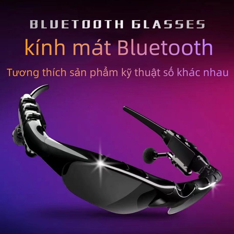 Quà tặng】Mắt Kính thông minh bluetooth 5.0, Kính râm tích hợp kết nối hỗ trợ gọi rảnh tay Và Nghe Nhạc,chống phân cực UV