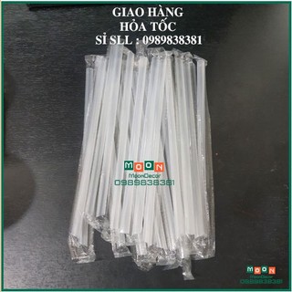 Ống hút phi 8 trắng đen có màng bọc ( 1 gói ~500gram )