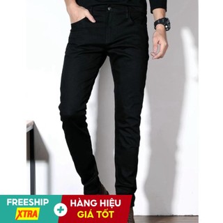 Quần Jean Nam - Quần Bò Nam Đen Trơn VERATINO Vải Cao Cấp Không Phai Hàng VNXK