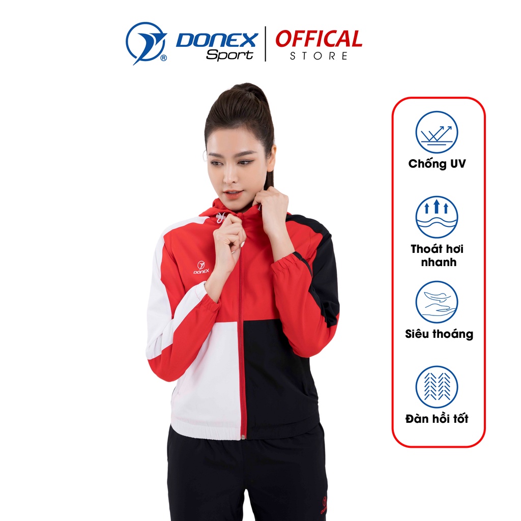 Áo gió thể thao cao cấp nữ DONEXSport ADE-158 cao cấp, cá tính, năng động