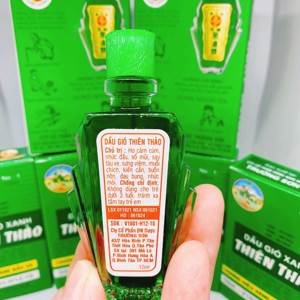 Dầu Thiên Thảo Xanh 12ml - Hàng Chính Hãng