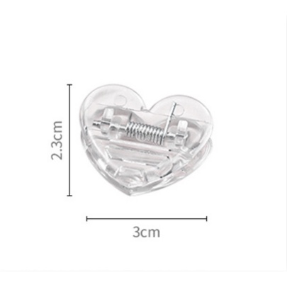 Kẹp Tài Liệu / Ảnh Mini Trong Suốt Họa Tiết Trái Tim Dễ Thương