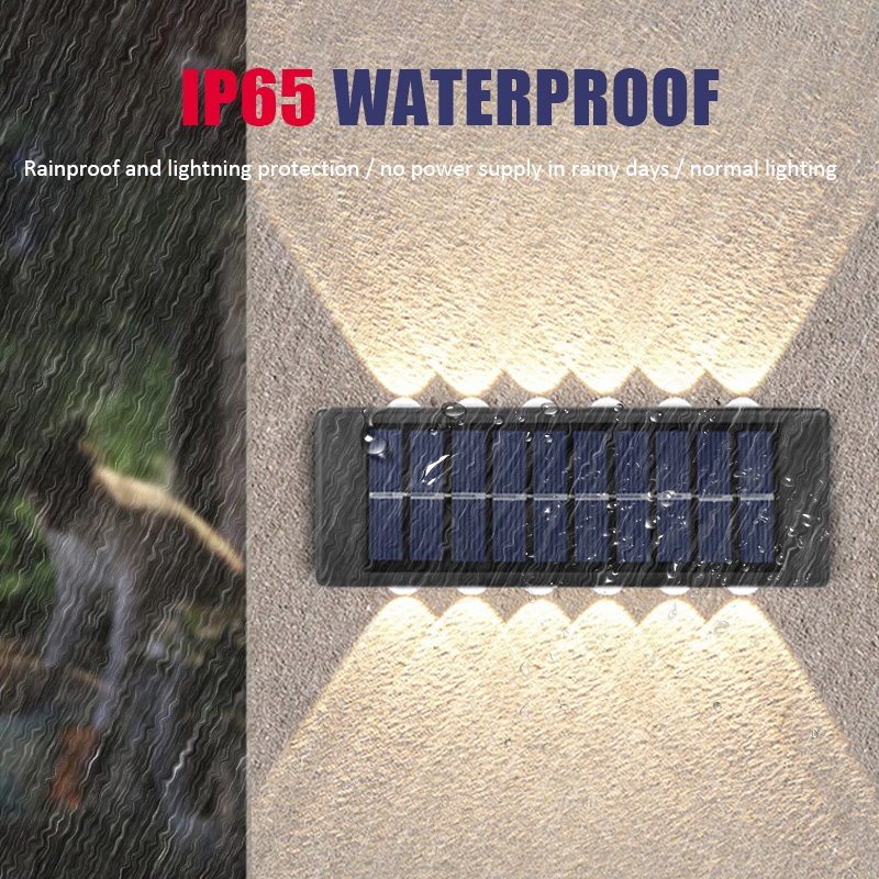 Bộ 2 Đèn Led Năng Lượng Mặt Trời Chống Thấm Nước Trang Trí Sân Vườn