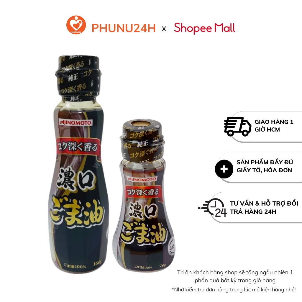 Dầu Mè Nguyên Chất Ajinomoto Nhật Bản (Date 9/2023)