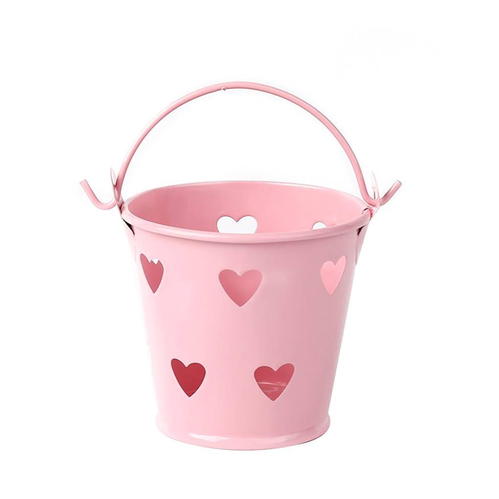 Giá Đỡ Bút Bằng Sắt Màu Trơn Họa Tiết Trái Tim Rỗng Sắp Xếp Gọn Gà