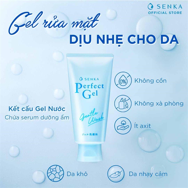 Sữa rửa mặt Senka tạo bọt Senka Perfect Whip 100/120g