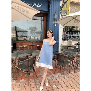 Ceci Cela - Đầm Dây Dáng Suông Two Tone