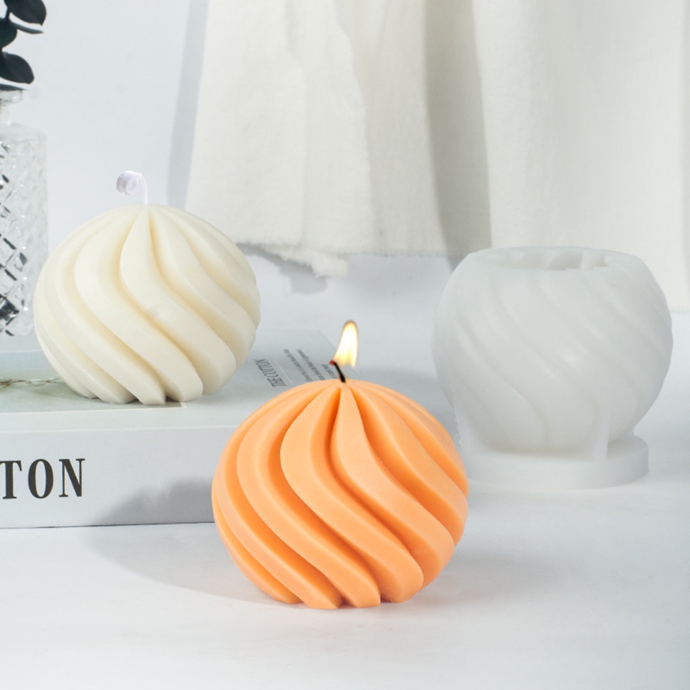 Khuôn Silicone Làm Nến Sáp Thơm Hình Xoắn Ốc 3D DIY