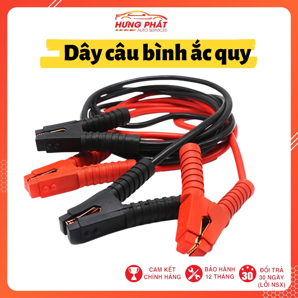 Dây Câu Bình Ắc Quy Ô Tô 2000AMP – Dài 4 Mét – Khởi Động Ắc Quy Xe Hơi Cao Cấp