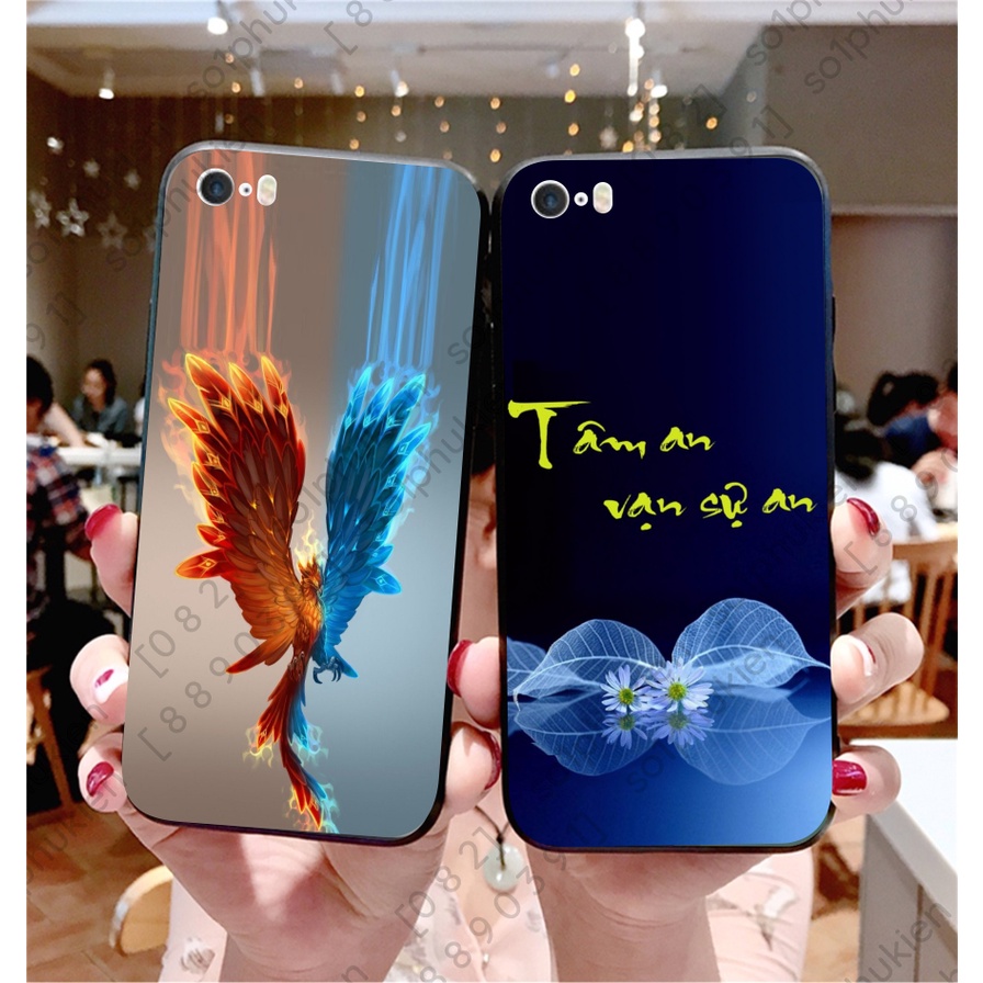 Ốp lưng iPhone 4 4s / 5 5s 5c 5se / 6 6s dẻo in hình thư pháp mẫu mới (P1)