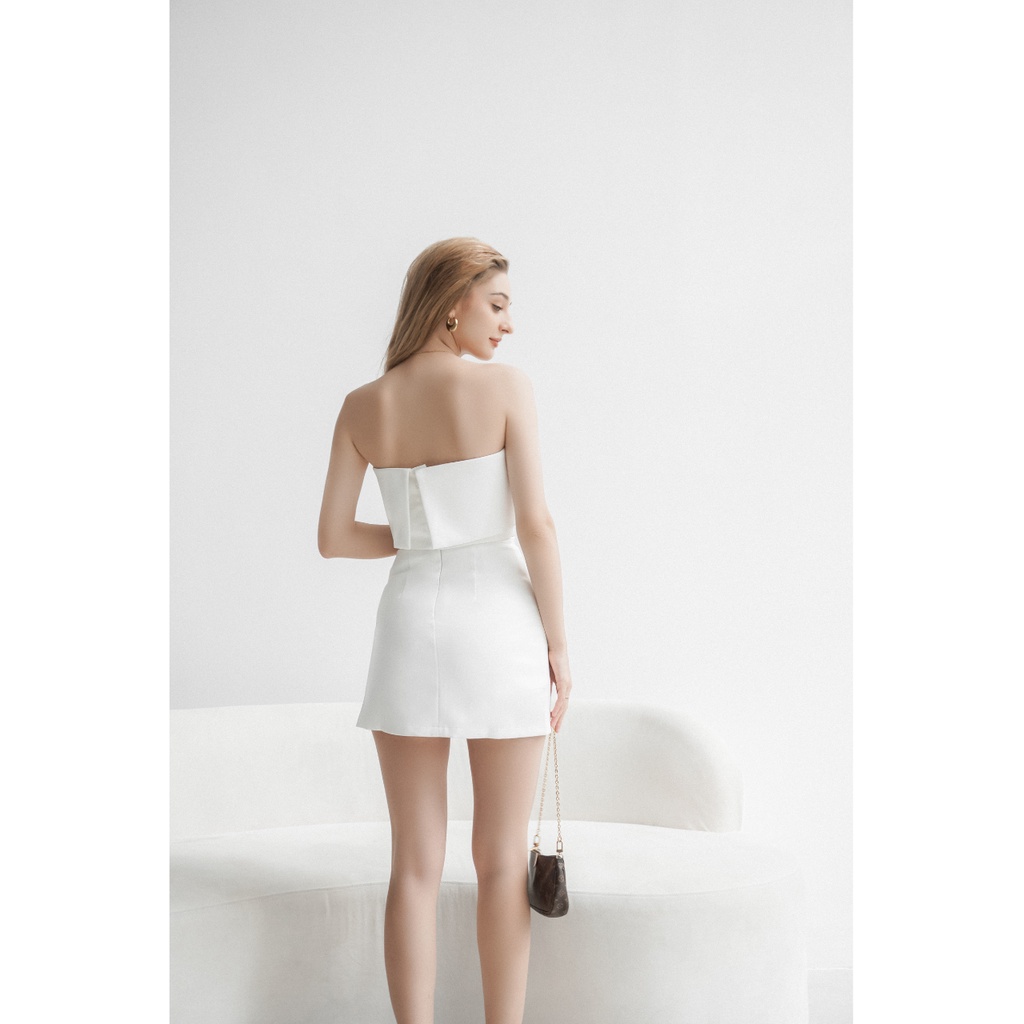 Áo cúp ngực vải Taffeta - MAUDE WHITE SET - MAEVE STUDIO