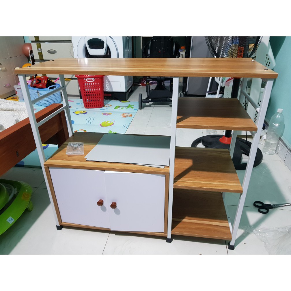 [Mã BMLT35 giảm đến 35K đơn 99K] Kệ Lò Vi Sóng Để Bếp Đa Năng Có Tủ Sea Decor