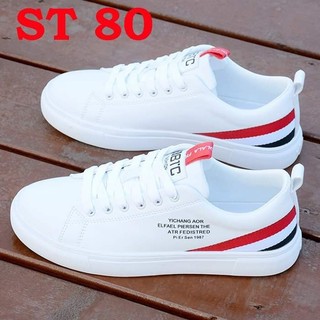 Giày st80 trắng cổ thấp dáng thể thao