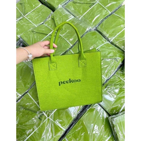 MVP2660 TÚI XÁCH PEEKOO XANH LÁ CỰC HOT siêu đẹp
