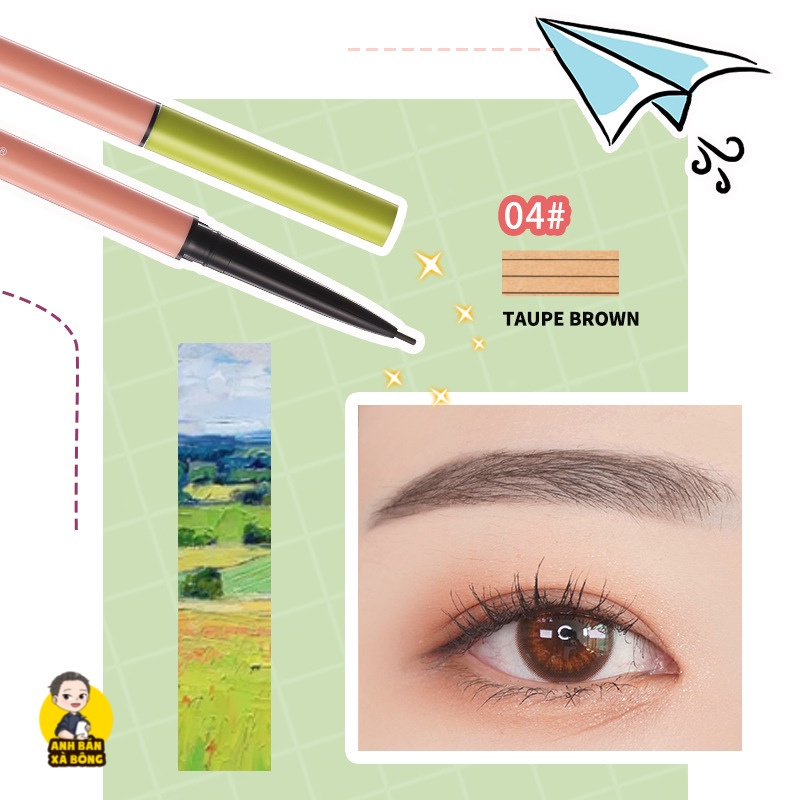 Bút Chì Kẻ Mày Hai Đầu WODWOD Fine-core Double-headed Small Eyebrow Pencil W897
