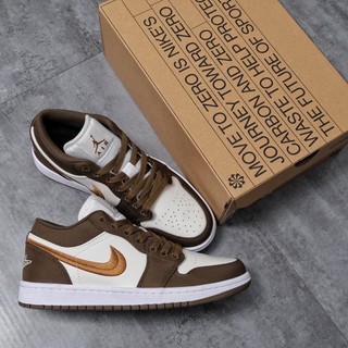 Giày jd1 low se light olive brown white lai au