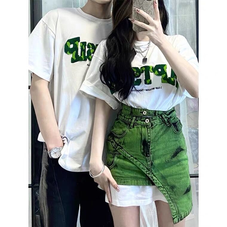 NRVP Áo thun unisex thời trang mùa hè dáng suông phong cách Hàn Quốc cho nam nữ
