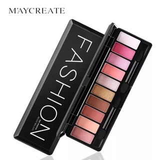 Bảng phấn mắt fashion maycreate 10 ô bảng dài - chính hãng