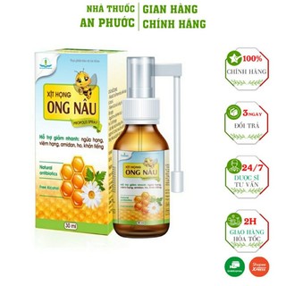 Xịt họng ong nâu tâm dược⚡cam kết chính hãng⚡giúp giảm ngứa họng khản tiếng chai 30ml