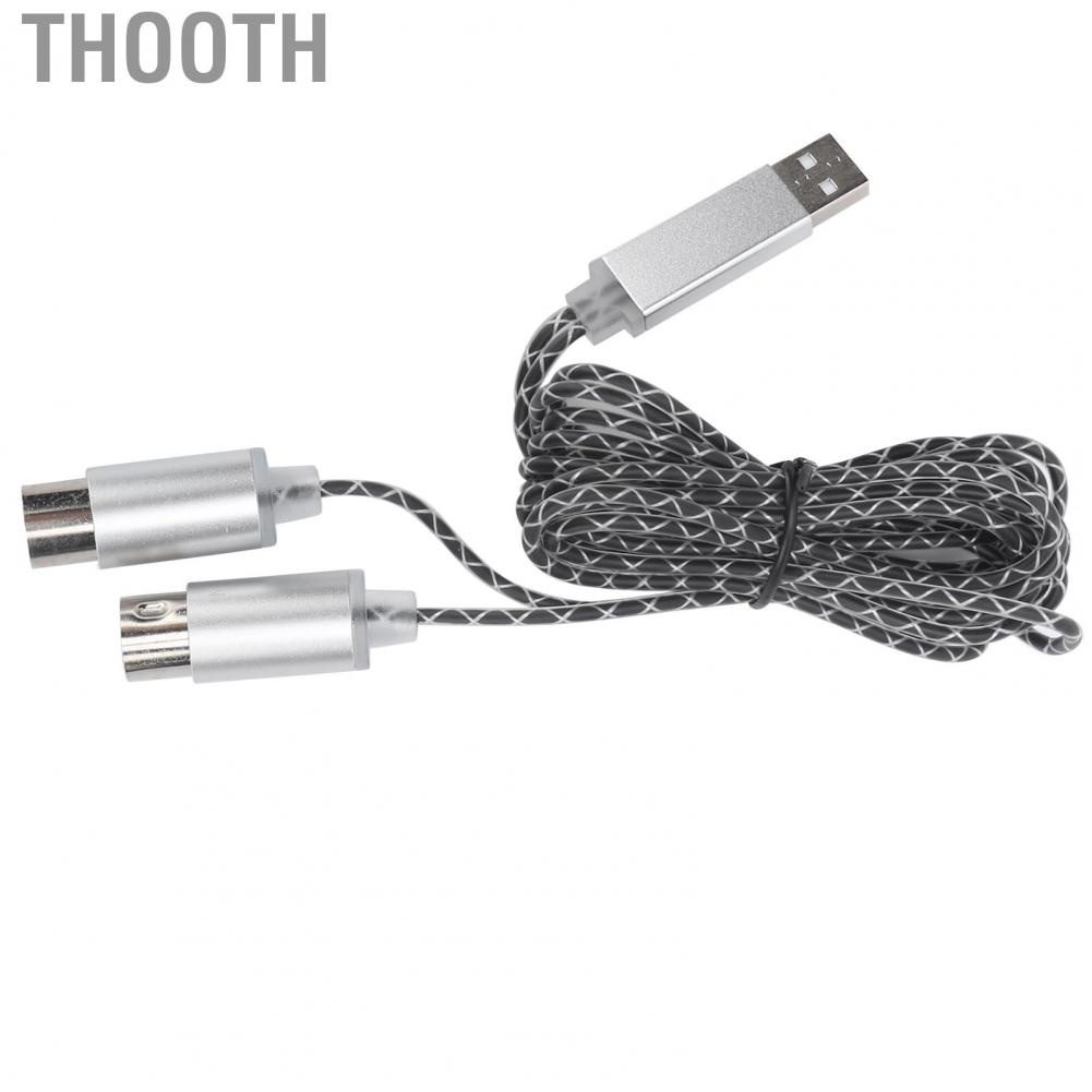 Thooth ABS Electronic Piano MIDI Cable Transfer USB TPE Sheath to Computer Editing