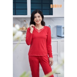 Sp2079 đồ bộ mặc nhà cotton áo dài quần dài