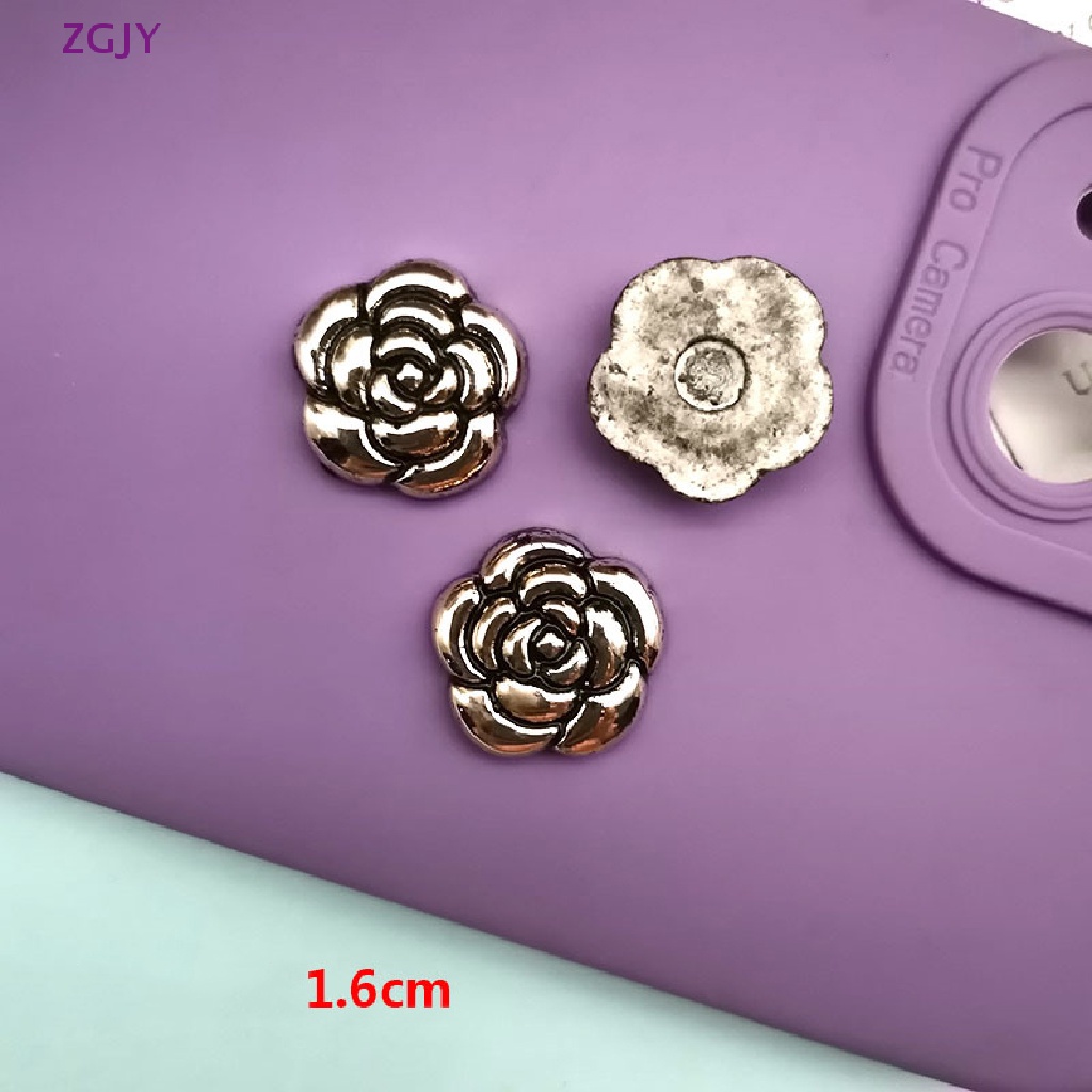 Set 10 Nút Tròn Bằng Kim Loại Dùng Để May Vá Trang Trí Quần Áo DIY Mới