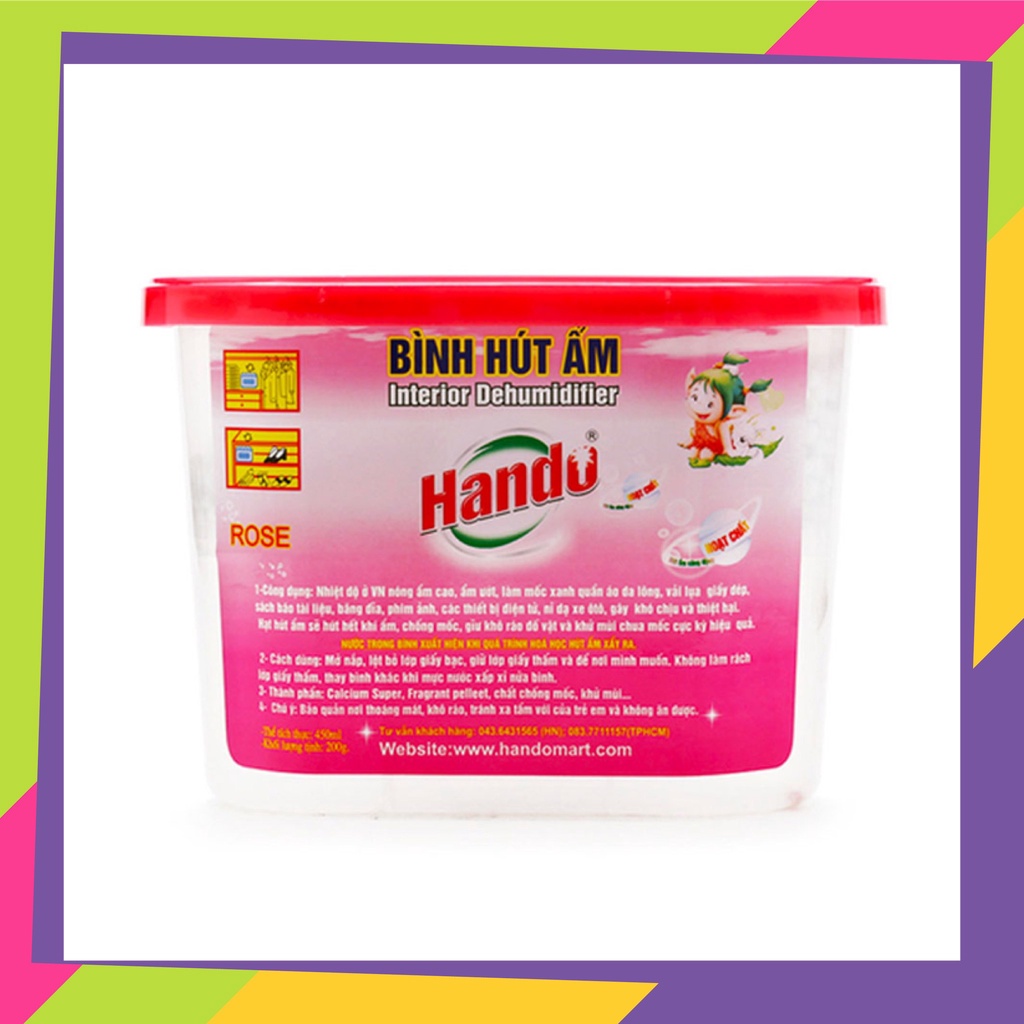 [FREESHIP] Bình Hút Ẩm 450ml (Huơng Hồng, Lavender) của Hando