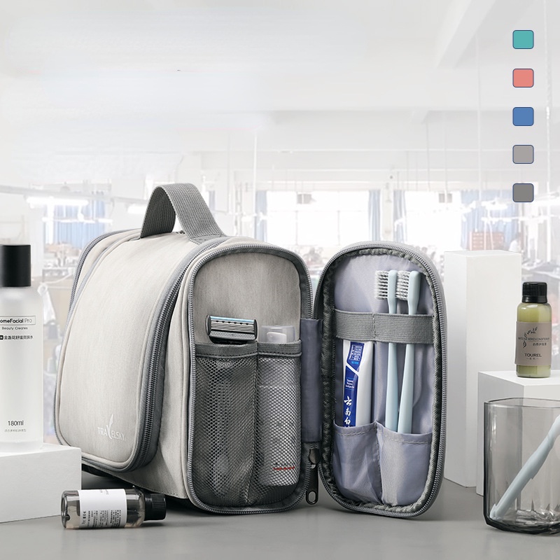 Túi Da PU Đựng Mỹ Phẩm Cỡ Lớn Chống Thấm Nước Tiện Dụng Mang Đi Du Lịch