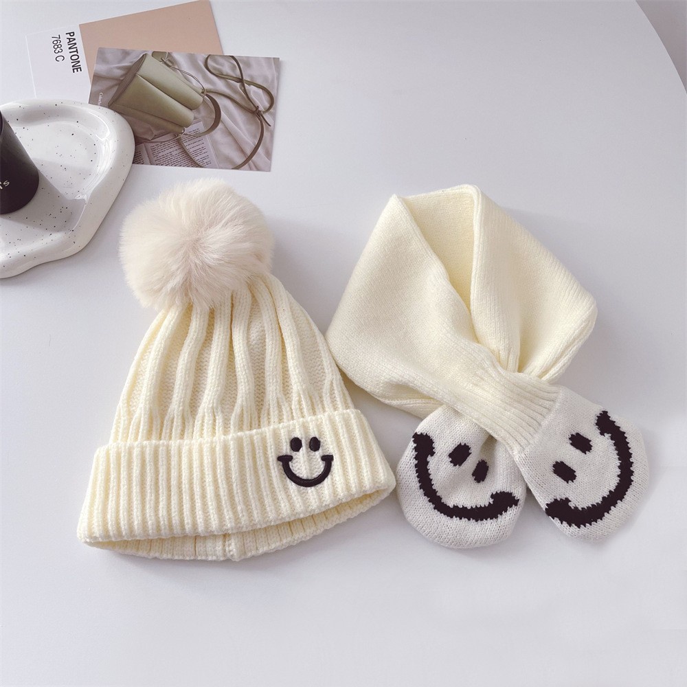 Sét mũ khăn mặt cười dành cho bé trai và bé gái S025